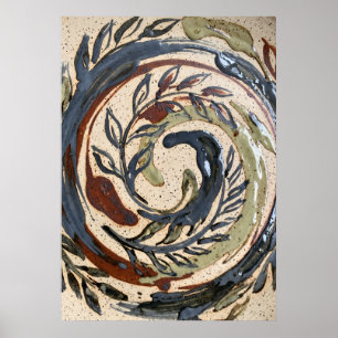 Jordton Spiral Botanisk Affisch