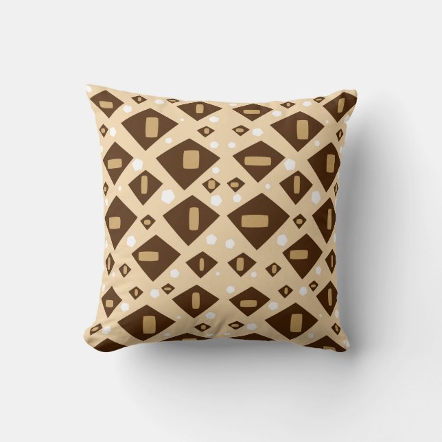Jordtonad geometri kudde (Framsida)