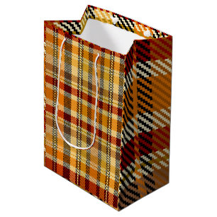 Jordtonad Plaid-presentpåse