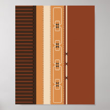 Jordtonade Ränder Minimalistisk Hemdekor