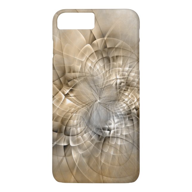 Jordtoner Abstrakt Modern Fraktal Konst Textur Case-Mate iPhone Skal (Baksida)