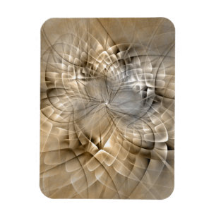 Jordtoner Abstrakt Modern Fraktal Konst Textur Magnet