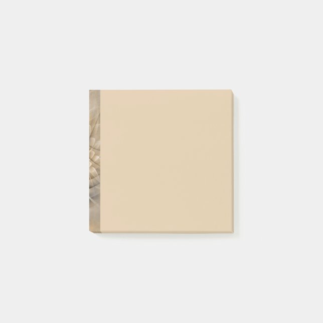 Jordtoner Abstrakt Modern Fraktal Konst Textur Post-it Block (Framsida)