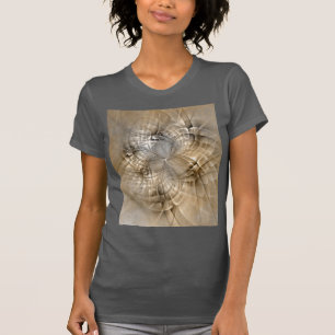 Jordtoner Abstrakt Modern Fraktal Konst Textur T Shirt