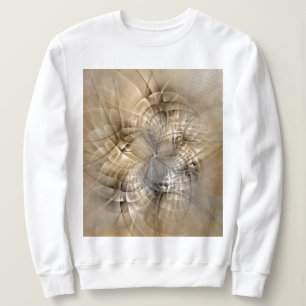 Jordtoner Abstrakt Modern Fraktal Konst Textur T Shirt