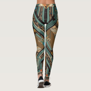 Jordtoner med fastnat glas leggings