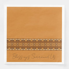 Jordtoner med Guld Pappersservett