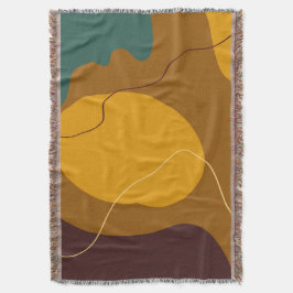 Jordtoner organiska former abstraktens bakgrund filt