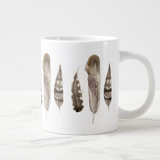 Jordtonfjädrar II Jumbo Mugg (Höger)