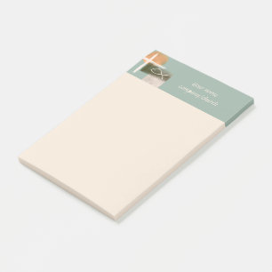 Jordtonkors och fisk minimalistisk konst post-it block