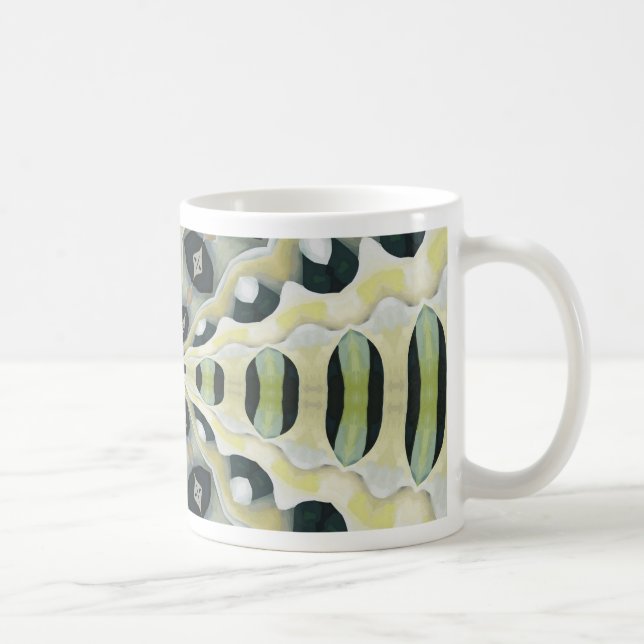 Jordtons Symmetrisk Kalejdoskop Kaffemugg (Höger)