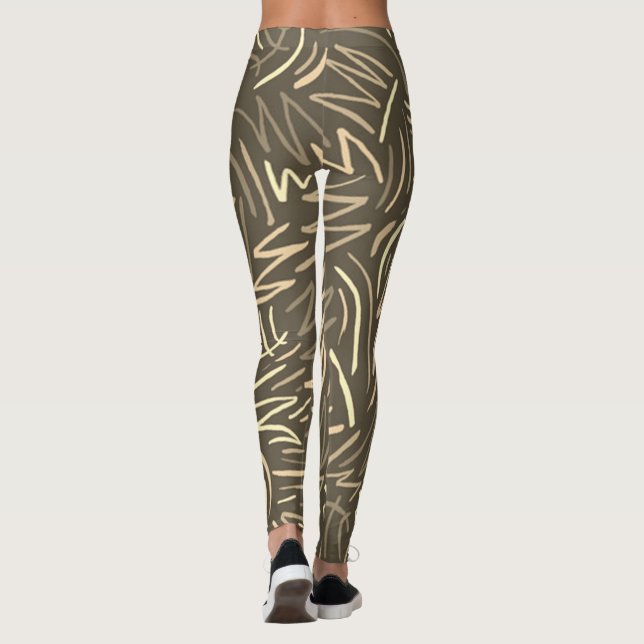 Jordtonsskribbellegeringar Leggings (Baksida)