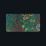 Jordträdgård w Solros by Klimt, Vintage Flowers Adressetikett<br><div class="desc">Gustav Klimt är en vintage av blommigten Viktorian Era Symbolism bra art. En naturscen med olika blommor och solblommor i en trädgård på en gård. Om konstnären: Gustav Klimt (1862-1918) var en österrikisk symbolmålare och en av de mest framstående medlemmarna i rörelsen Wien Art nouveau.</div>