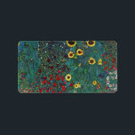 Jordträdgård w Solros by Klimt, Vintage Flowers Adressetikett<br><div class="desc">Gustav Klimt är en vintage av blommigten Viktorian Era Symbolism bra art. En naturscen med olika blommor och solblommor i en trädgård på en gård. Om konstnären: Gustav Klimt (1862-1918) var en österrikisk symbolmålare och en av de mest framstående medlemmarna i rörelsen Wien Art nouveau.</div>