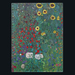 Jordträdgård w Solros by Klimt, Vintage Flowers Anteckningsbok Med Spiral<br><div class="desc">Gustav Klimt är en vintage av blommigten Viktorian Era Symbolism bra art. En naturscen med olika blommor och solblommor i en trädgård på en gård.
Konstnären Gustav Klimt (1862-1918) var en österrikisk symbolmålare och en av de mest framstående medlemmarna i rörelsen Wien Art nouveau.</div>
