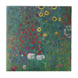 Jordträdgård w Solros by Klimt, Vintage Flowers Kakelplatta<br><div class="desc">Gustav Klimt är en vintage av blommigten Viktorian Era Symbolism bra art. En naturscen med olika blommor och solblommor i en trädgård på en gård. Om konstnären: Gustav Klimt (1862-1918) var en österrikisk symbolmålare och en av de mest framstående medlemmarna i rörelsen Wien Art nouveau.</div>