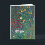 Jordträdgård w Solros by Klimt, Vintage Flowers Kort<br><div class="desc">Gustav Klimt är en vintage av blommigten Viktorian Era Symbolism bra art. En naturscen med olika blommor och solblommor i en trädgård på en gård. Om konstnären: Gustav Klimt (1862-1918) var en österrikisk symbolmålare och en av de mest framstående medlemmarna i rörelsen Wien Art nouveau.</div>