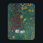 Jordträdgård w Solros by Klimt, Vintage Flowers Magnet<br><div class="desc">Gustav Klimt är en vintage av blommigten Viktorian Era Symbolism bra art. En naturscen med olika blommor och solblommor i en trädgård på en gård. Om konstnären: Gustav Klimt (1862-1918) var en österrikisk symbolmålare och en av de mest framstående medlemmarna i rörelsen Wien Art nouveau.</div>