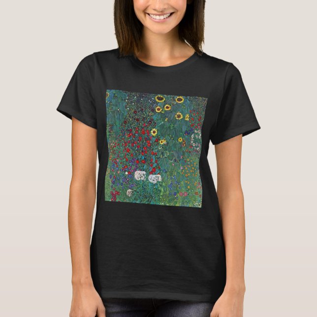 Jordträdgård w Solros by Klimt, Vintage Flowers T-shirt (Framsida)