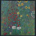 Jordträdgård w Solros by Klimt, Vintage Flowers Tygservett<br><div class="desc">Gustav Klimt är en vintage av blommigten Viktorian Era Symbolism bra art. En naturscen med olika blommor och solblommor i en trädgård på en gård. Om konstnären: Gustav Klimt (1862-1918) var en österrikisk symbolmålare och en av de mest framstående medlemmarna i rörelsen Wien Art nouveau.</div>