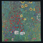 Jordträdgård w Solros by Klimt, Vintage Flowers Tygservett<br><div class="desc">Gustav Klimt är en vintage av blommigten Viktorian Era Symbolism bra art. En naturscen med olika blommor och solblommor i en trädgård på en gård. Om konstnären: Gustav Klimt (1862-1918) var en österrikisk symbolmålare och en av de mest framstående medlemmarna i rörelsen Wien Art nouveau.</div>