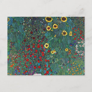 Jordträdgård w Solros by Klimt, Vintage Flowers Vykort