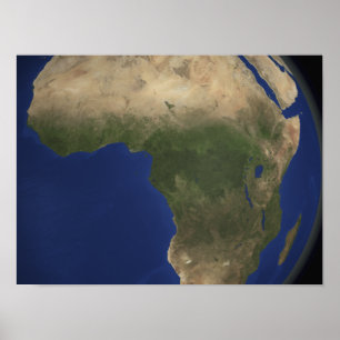 Jordvisninglandcover över afrika poster
