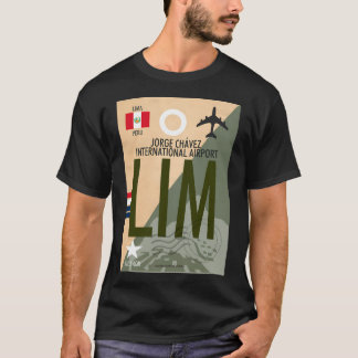 Jorge Chavez internationella flygplats Lim bagaget T Shirt