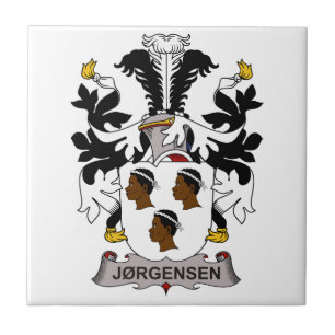 Jorgensen familjvapensköld kakelplatta