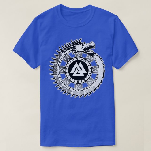 Jormungandr Valknut Variant I T Shirt (Design framsida)