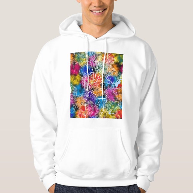 Jos Nigeria City Map Hoodie (Framsida)