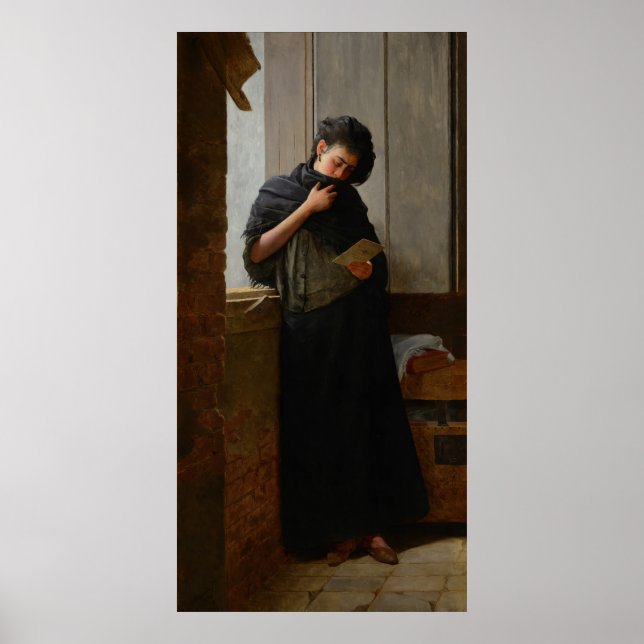 José Almeida Jr - Saudade (Longing) (1899) Poster (Framsidan)