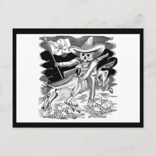 Jose Guadalupe Posada Calavera of Zapata Vykort