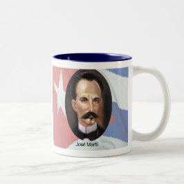 Jose Marti om Kubas Flagga Två-Tonad Mugg