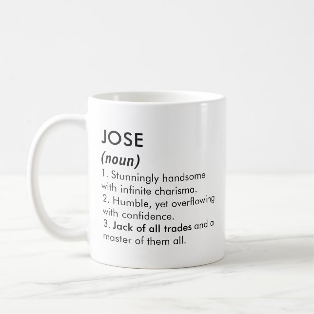 Jose namn, Redigerbart namn, Anpassat namn Kaffemugg (Vänster)