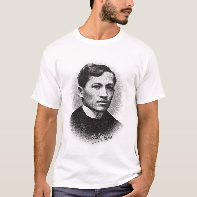 Jose Rizal (det svart trycket) T Shirt (Framsida)