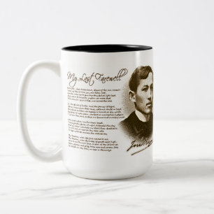 Jose Rizal mitt sist avsked Två-Tonad Mugg