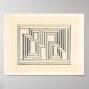 josef albers - grafisk tektonisk poster