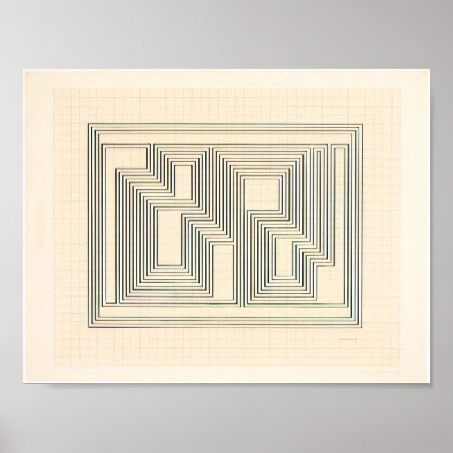 josef albers -   grafisk tektonisk  poster (Framsidan)