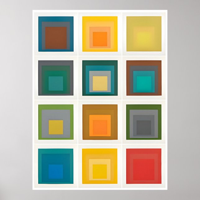 Josef Albers konst målning Poster (Framsidan)