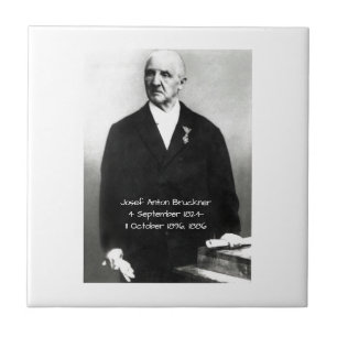 Josef Anton Bruckner 1886 Kakelplatta