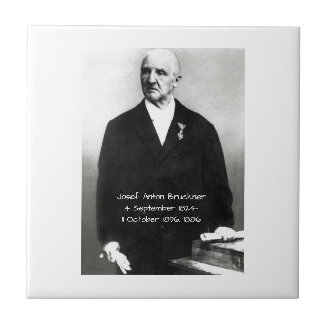 Josef Anton Bruckner 1886 Kakelplatta (Framsidan)