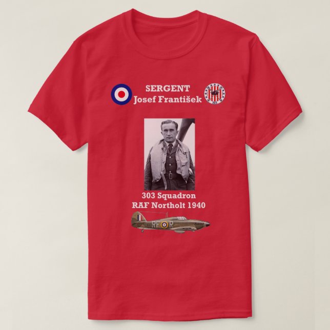 Josef Frantisek Czech flight ace  T Shirt (Design framsida)