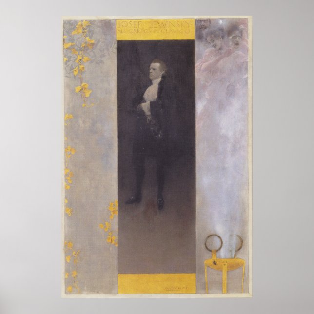 Josef Lewinsky as Carlos - Gustav Klimt (1895) Poster (Framsidan)