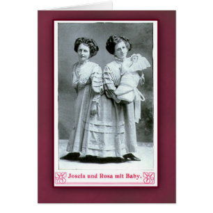 Josefa och Rosa Circus Performers på kort