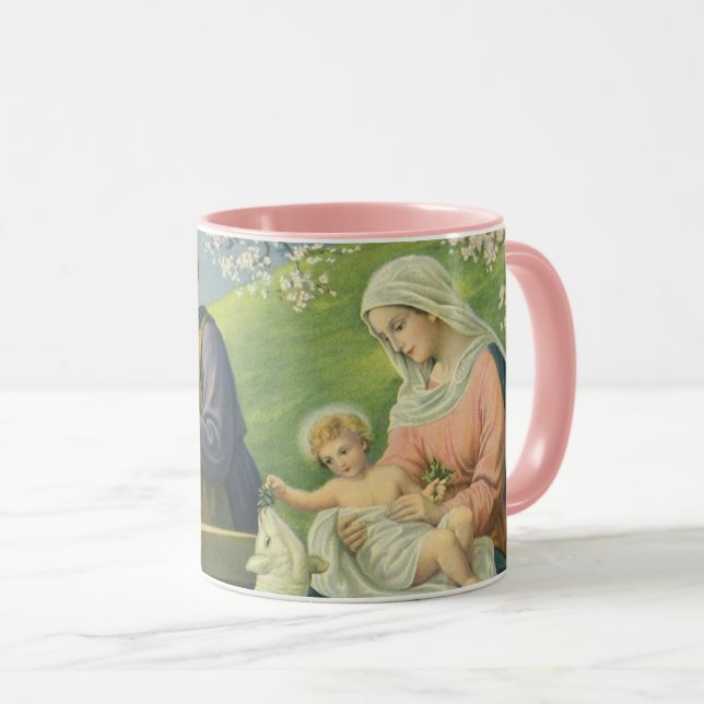 Josefs verkstad med Maria och Jesusbarnet Mugg (Framsida höger)