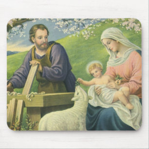 Josefs verkstad med Maria och Jesusbarnet Musmatta
