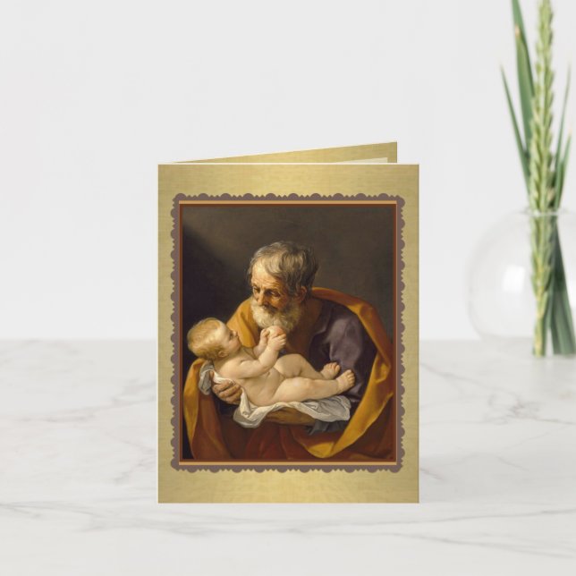 Josefsdagsfirande Jesus religiös Kort (Framsida)