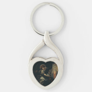 Josefsi dröm twisted heart silverfärgad nyckelring