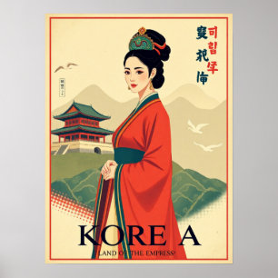 Joseon Empress - Retro Vintage Hanbok Poster